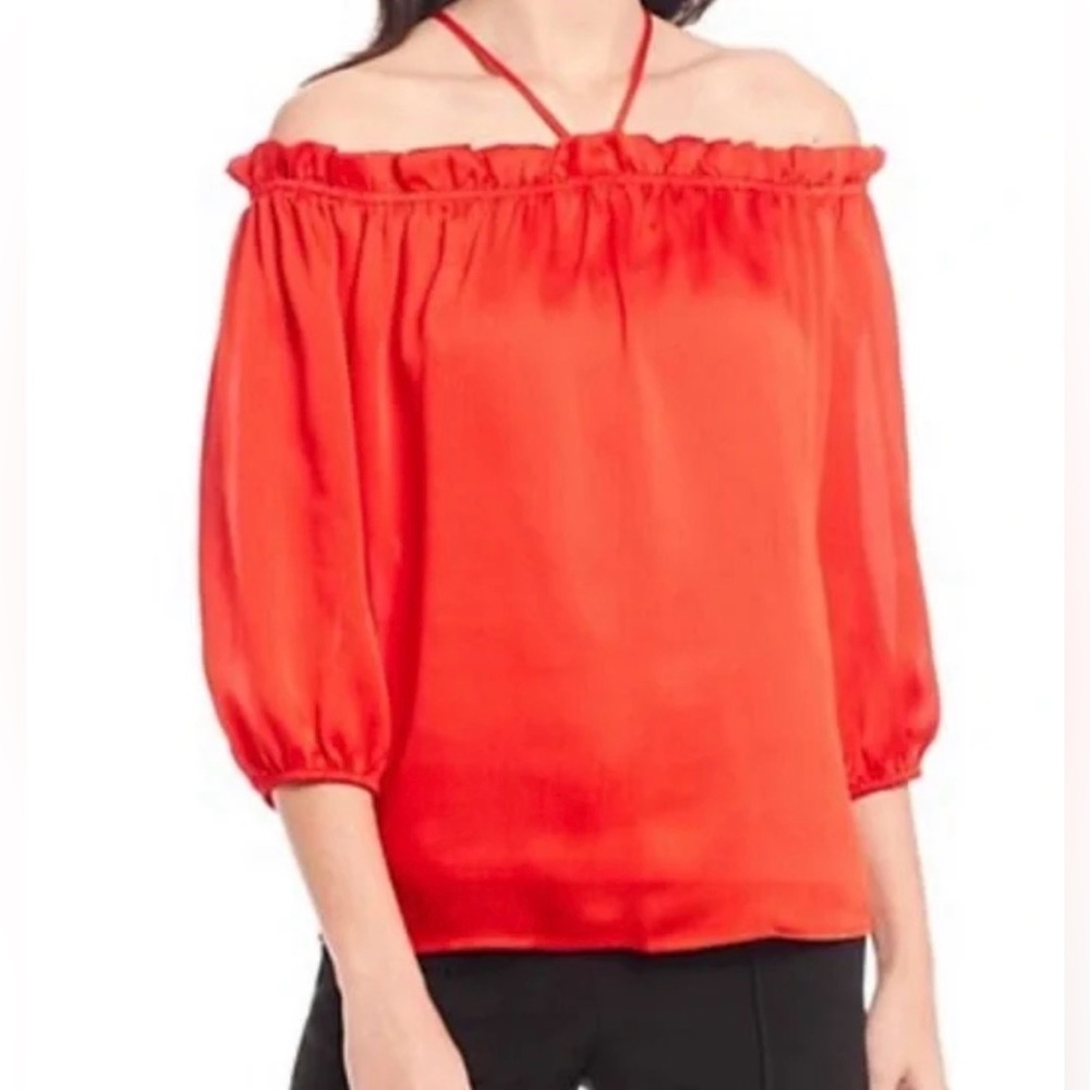 NWT Vince Camuto Off-Shoulder Red Top